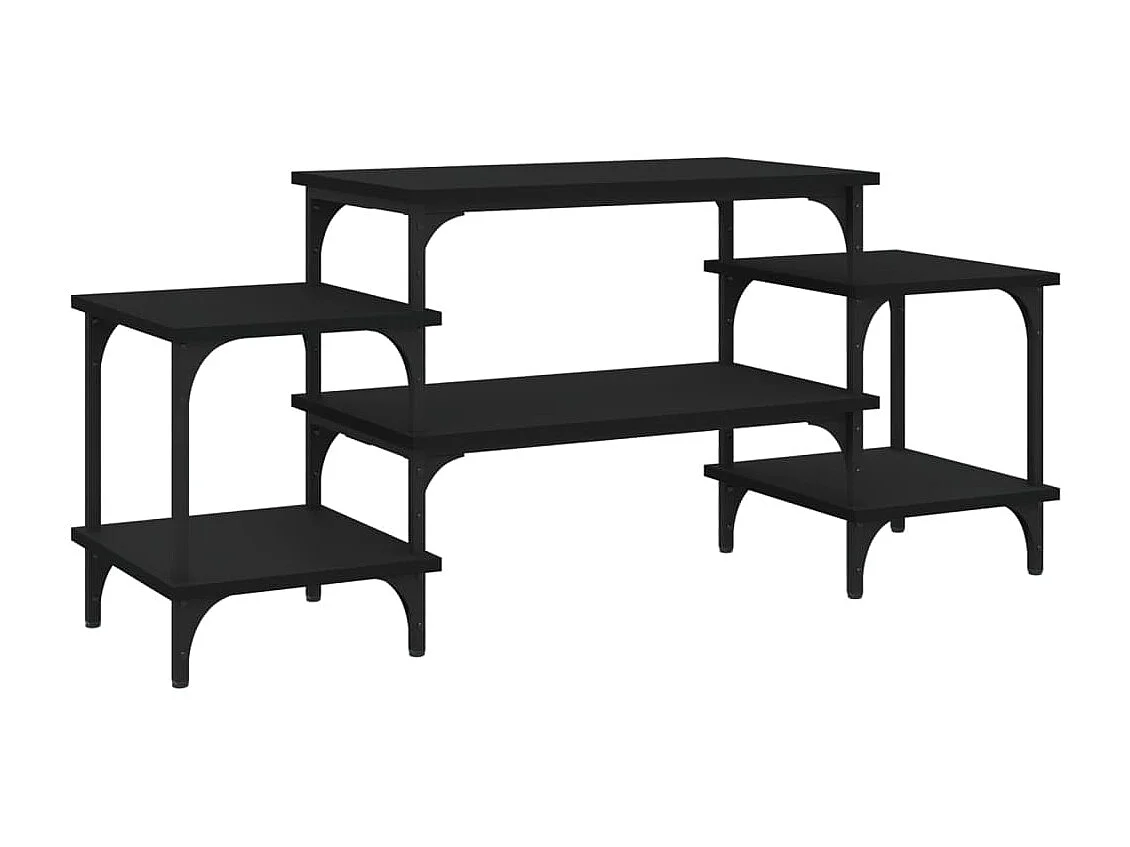 Zwart tv-meubel 117x35x52 cm samengesteld hout