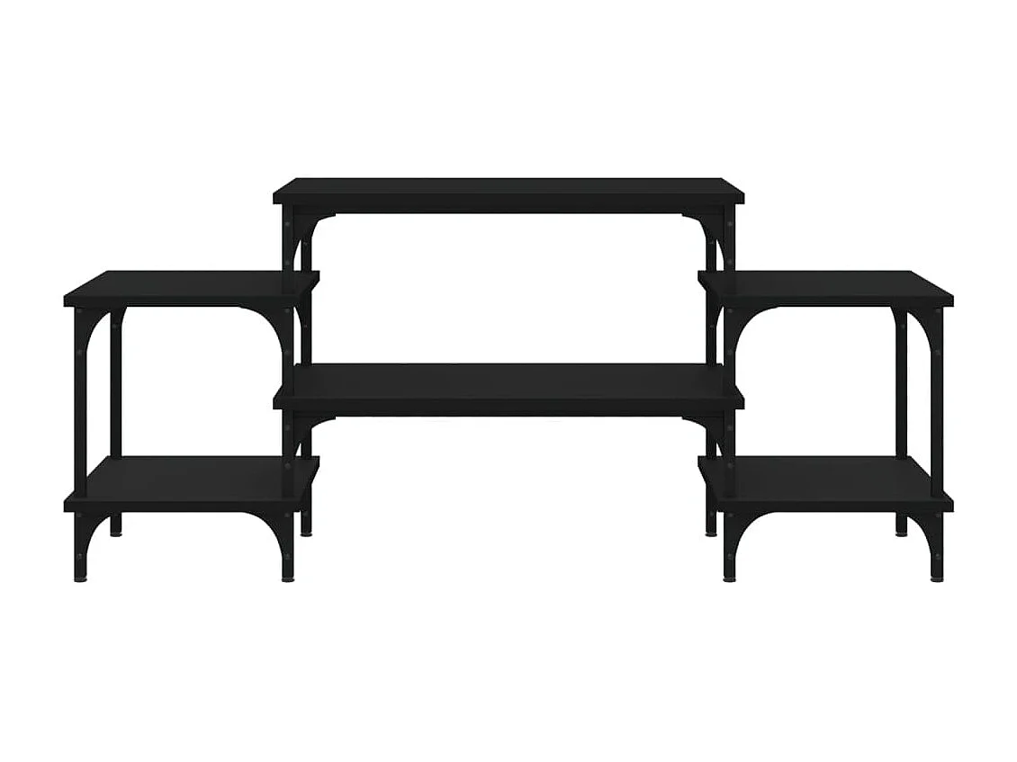 Zwart tv-meubel 117x35x52 cm samengesteld hout