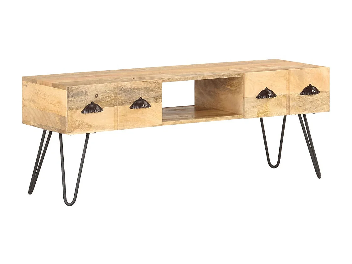 Mueble TV 120x35x45 cm Madera maciza de mango
