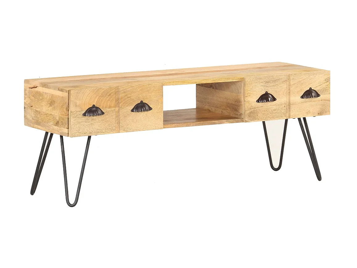 Meuble TV 120x35x45 cm Bois solide de manguier