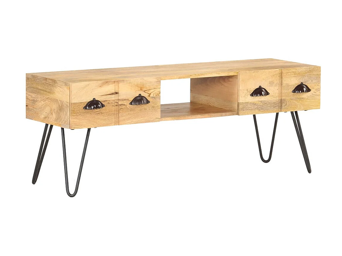 Meuble TV 120x35x45 cm Bois solide de manguier