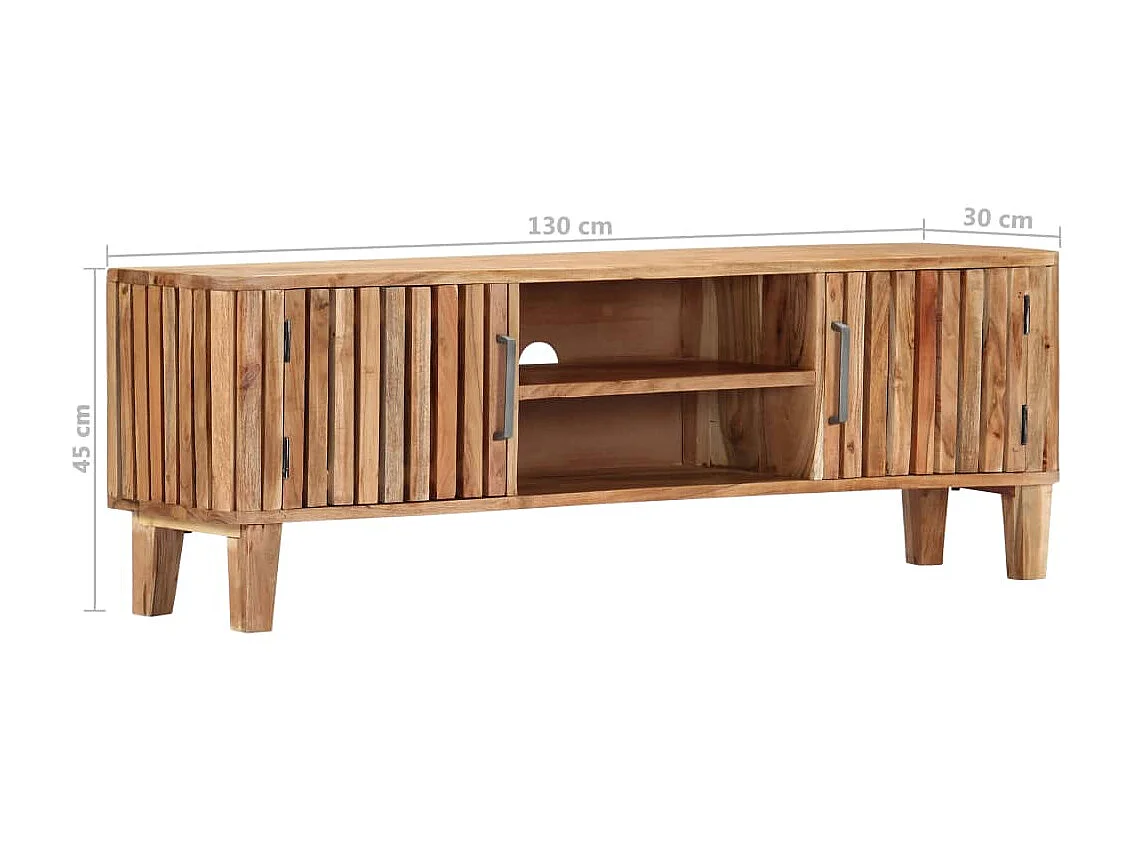 Mobile TV 130 x 30 x 45 cm Legno massello di acacia
