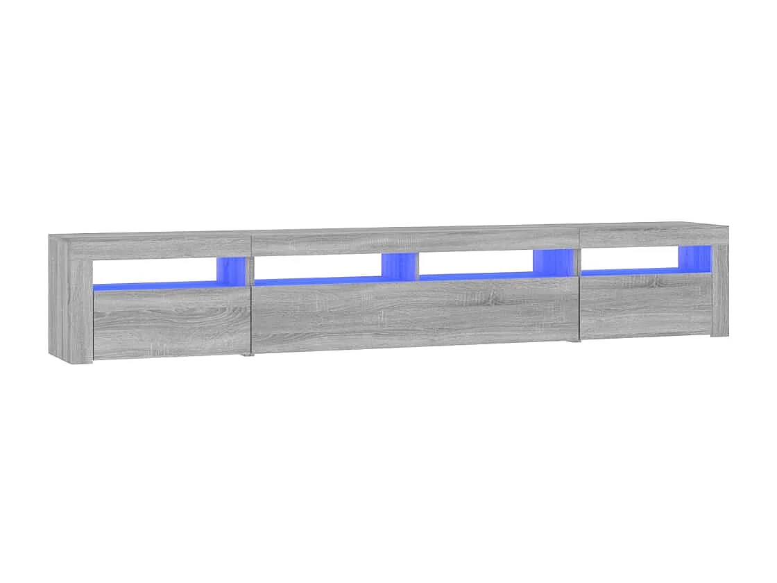 Meuble TV avec lumières LED Sonoma gris 240x35x40 cm