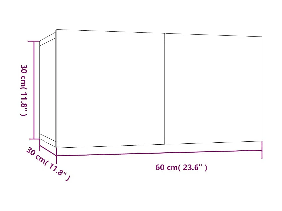 Ensemble de meubles TV 4 pcs Chêne sonoma Bois d'ingénierie