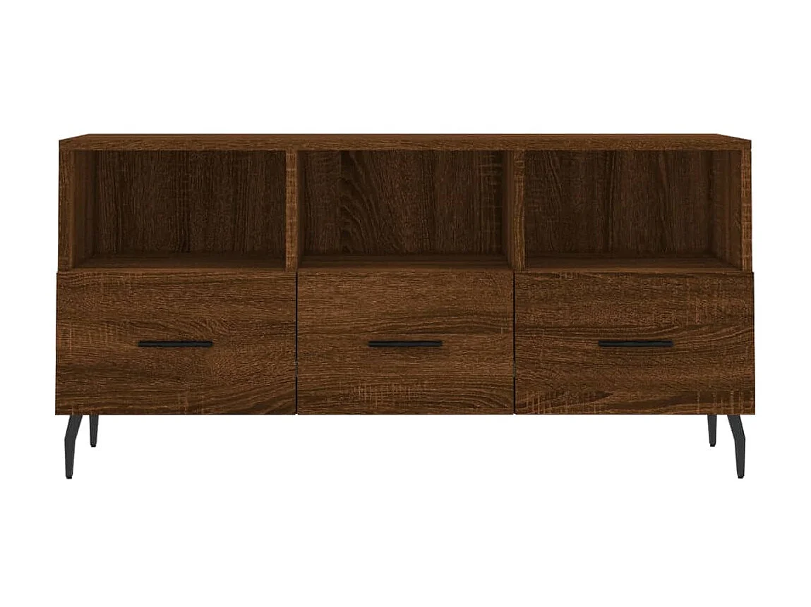 Meuble TV chêne marron 102x36x50 cm bois d'ingénierie