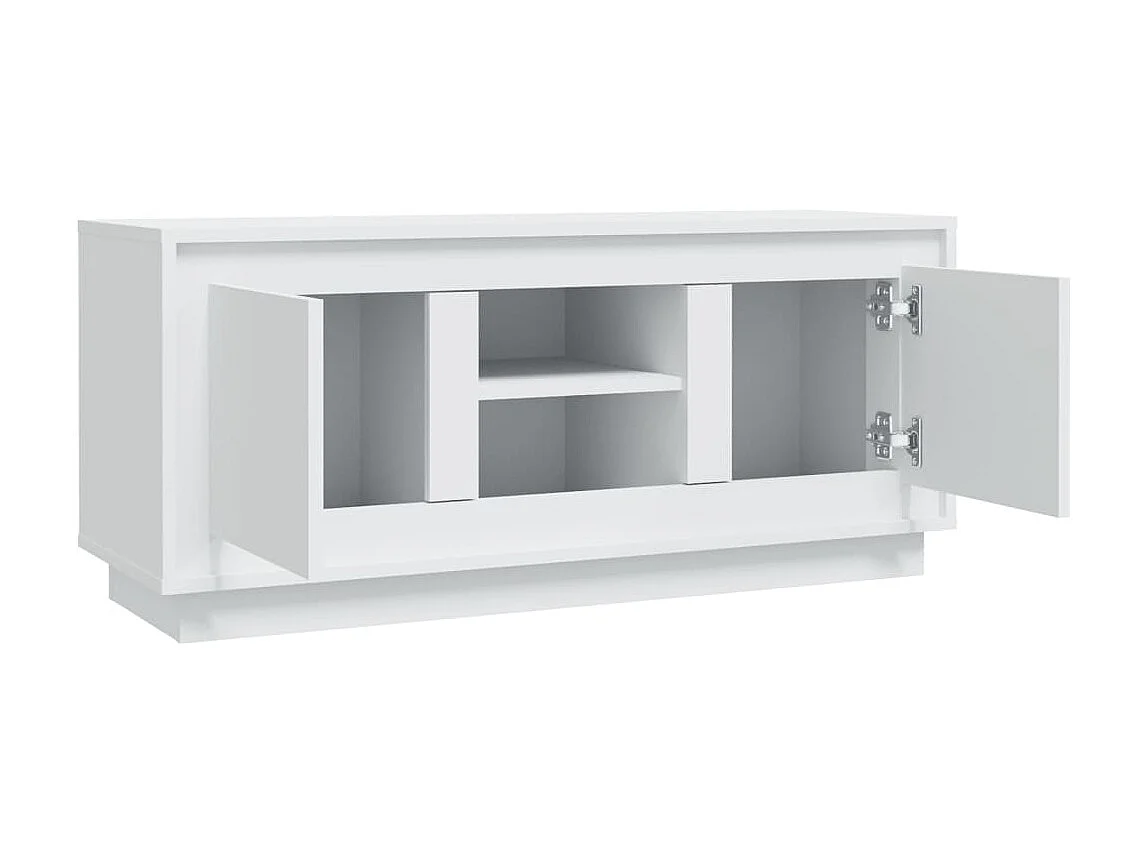 Mobile TV bianco 102x35x45 cm in derivati del legno