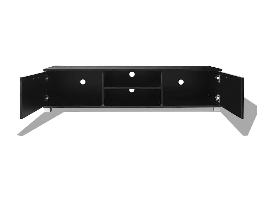 Glanzend zwart TV-meubel 140x40,5x35 cm