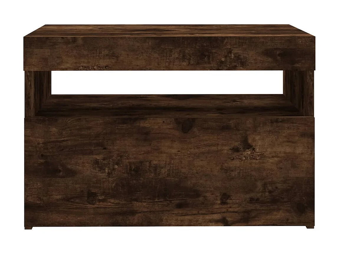 Meubles TV 2 pcs avec lumières LED Chêne fumé 60x35x40 cm