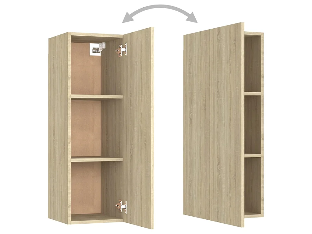 Ensemble de meubles TV 8 pcs Chêne sonoma Aggloméré