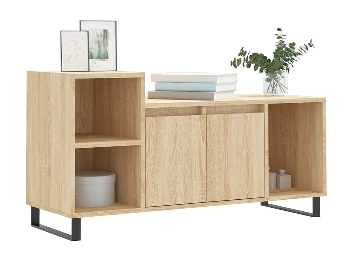 Meuble TV Chêne sonoma 100x35x55 cm Bois d'ingénierie
