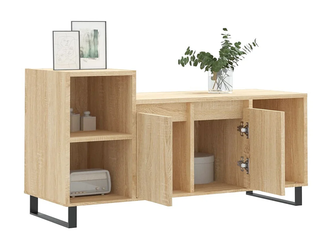 Meuble TV Chêne sonoma 100x35x55 cm Bois d'ingénierie