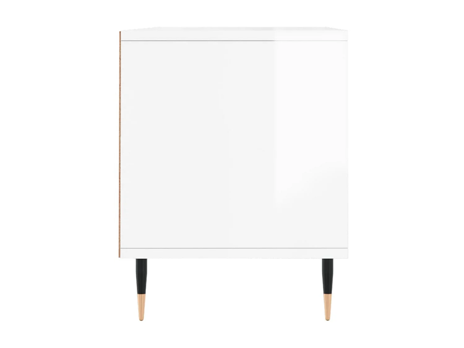 Hochglanzweißer TV-Schrank 100 x 34,5 x 44,5 cm, Holzwerkstoff