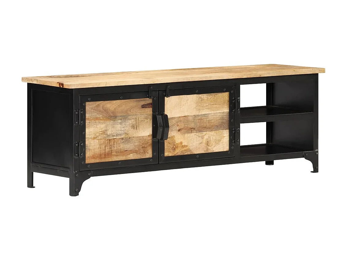 Meuble TV 120x30x40 cm Bois massif de manguier