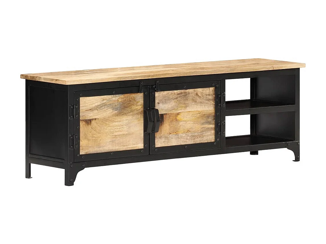 Meuble TV 120x30x40 cm Bois massif de manguier