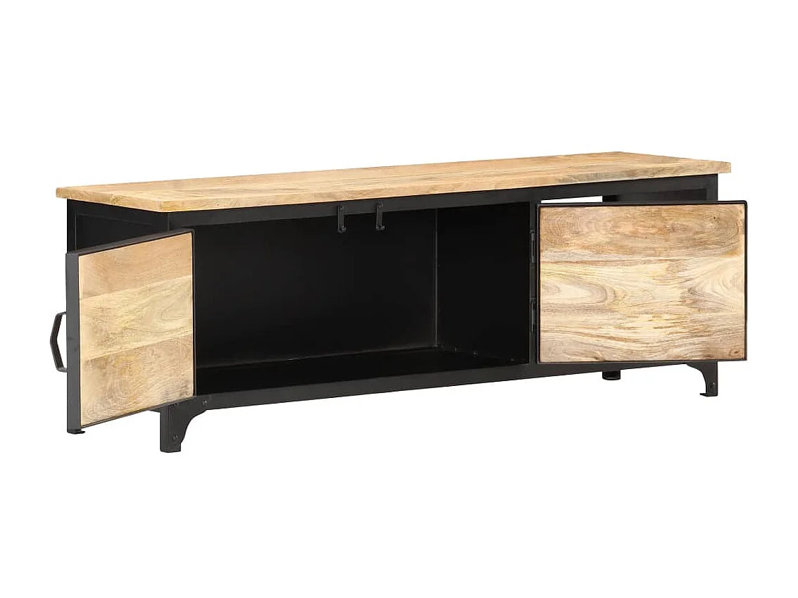 Meuble TV 120x30x40 cm Bois massif de manguier
