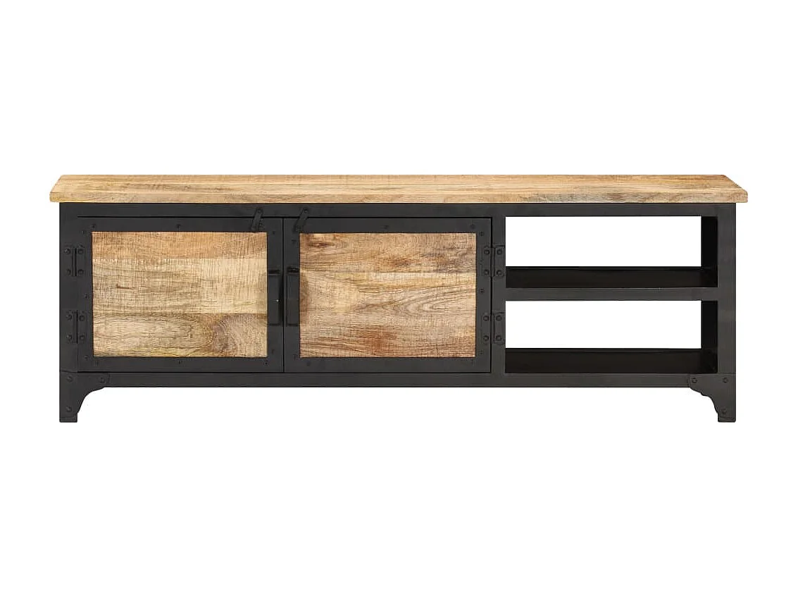 Meuble TV 120x30x40 cm Bois massif de manguier
