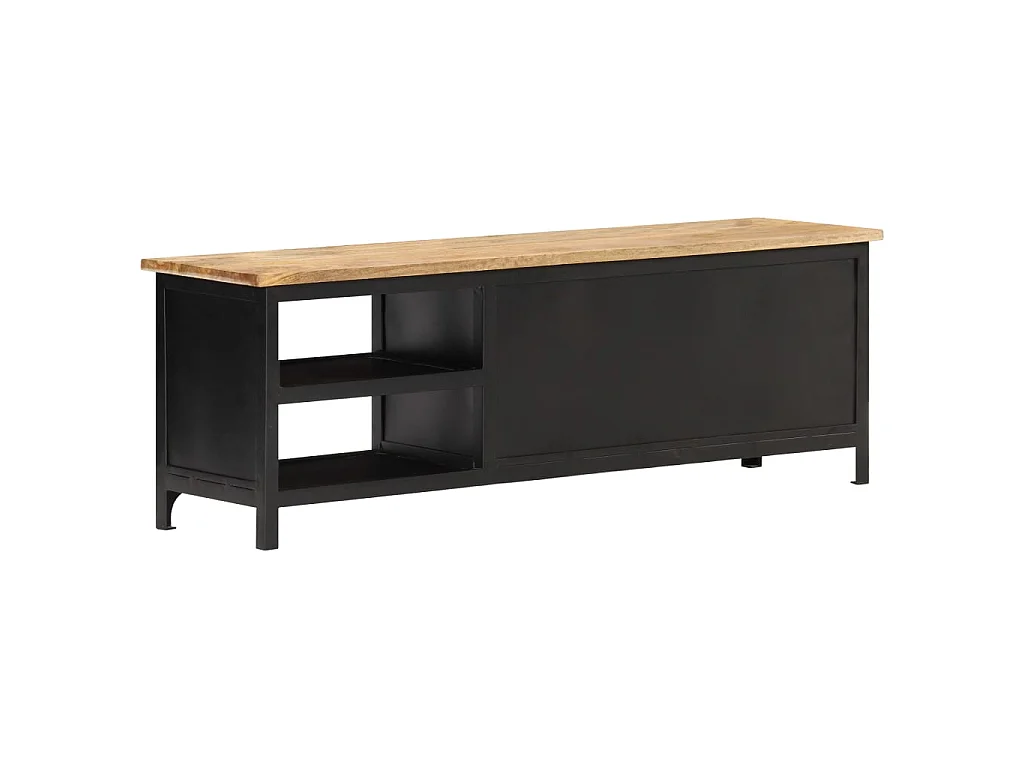 Meuble TV 120x30x40 cm Bois massif de manguier