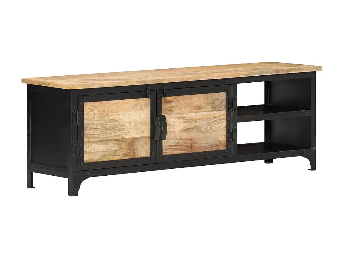 Meuble TV 120x30x40 cm Bois massif de manguier