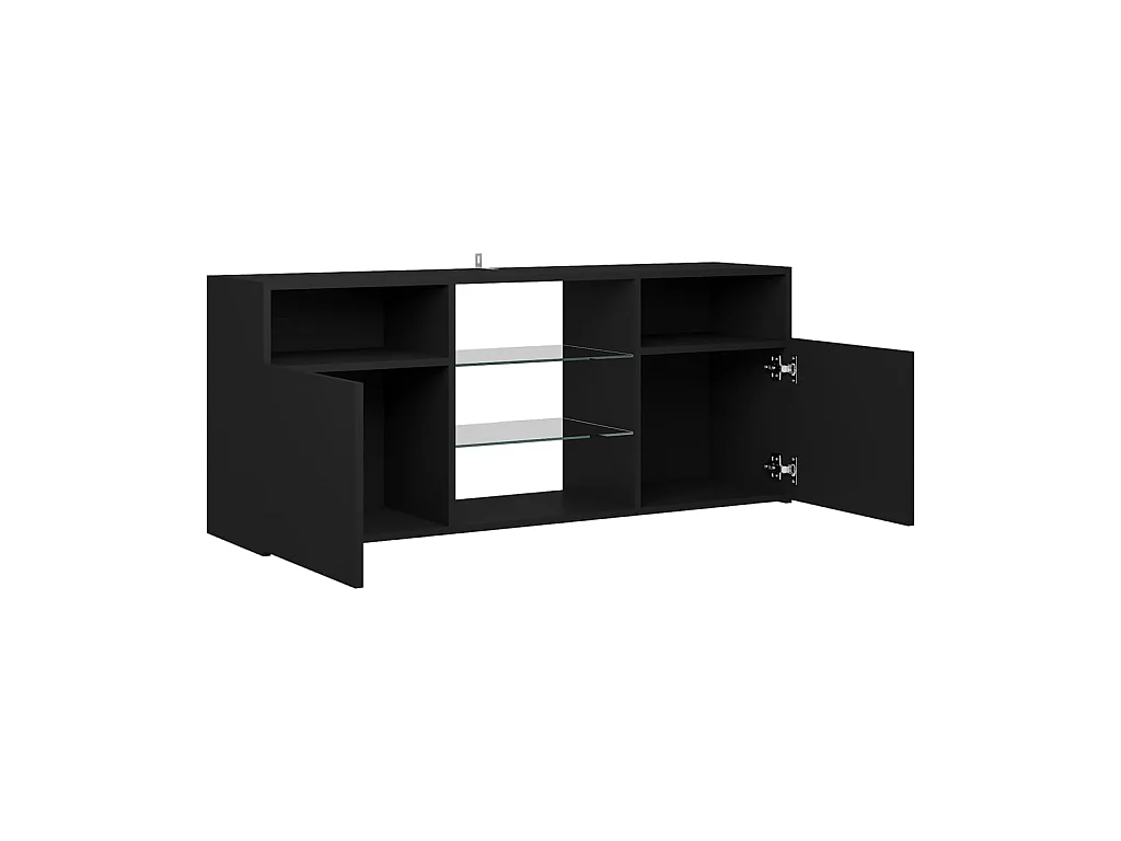 Meuble TV avec lumières LED noir 120x30x50 cm