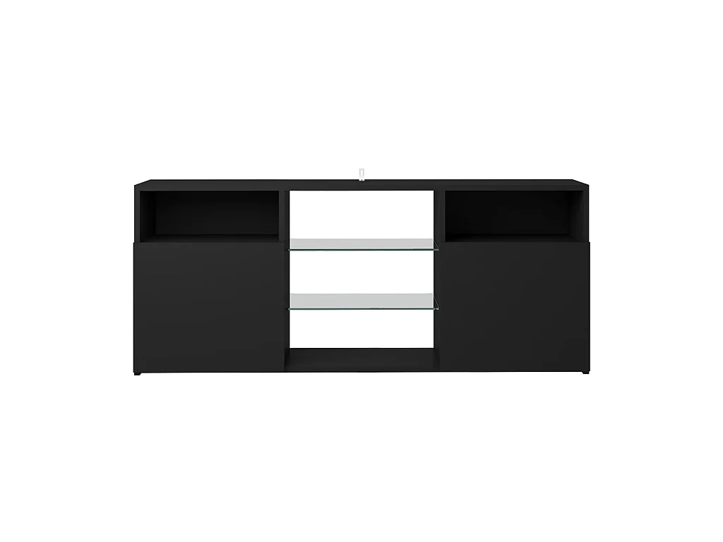 Meuble TV avec lumières LED noir 120x30x50 cm