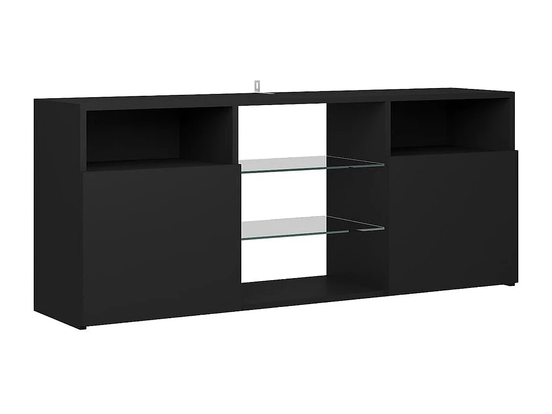 Mobile TV con luci LED nero 120x30x50 cm