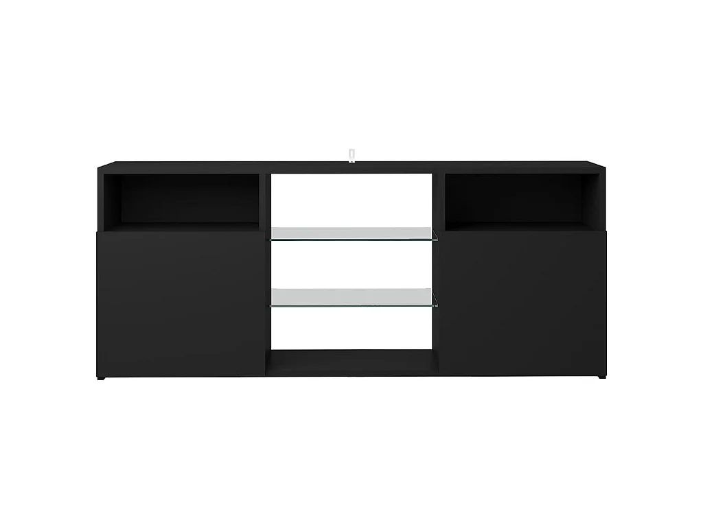 Mobile TV con luci LED nero 120x30x50 cm