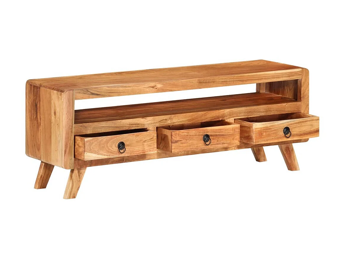 Móvel TV 110x30x40 cm Madeira maciça de acácia