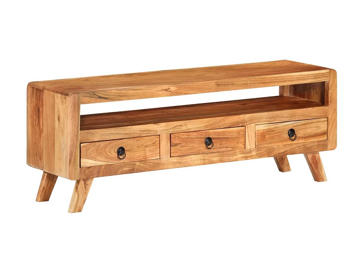 Móvel TV 110x30x40 cm Madeira maciça de acácia