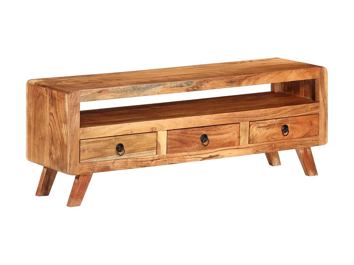 Móvel TV 110x30x40 cm Madeira maciça de acácia