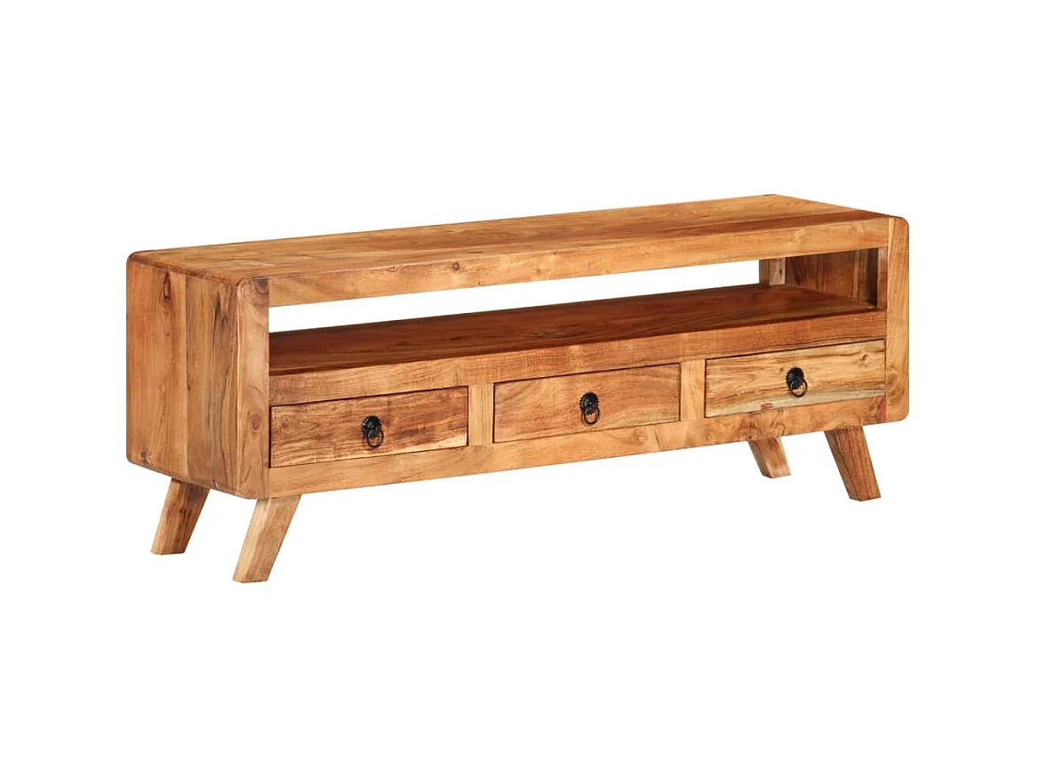 Meuble TV 110x30x40 cm Bois d'acacia massif