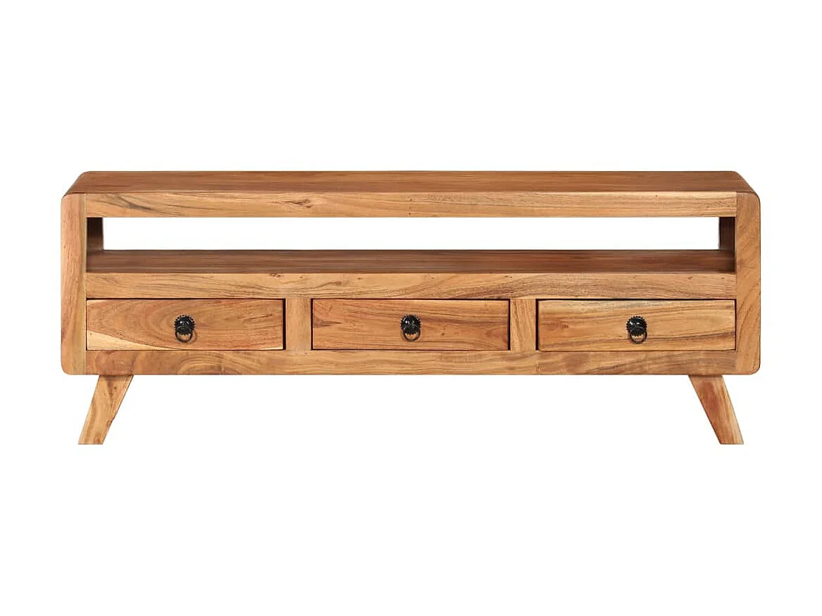 Meuble TV 110x30x40 cm Bois d'acacia massif