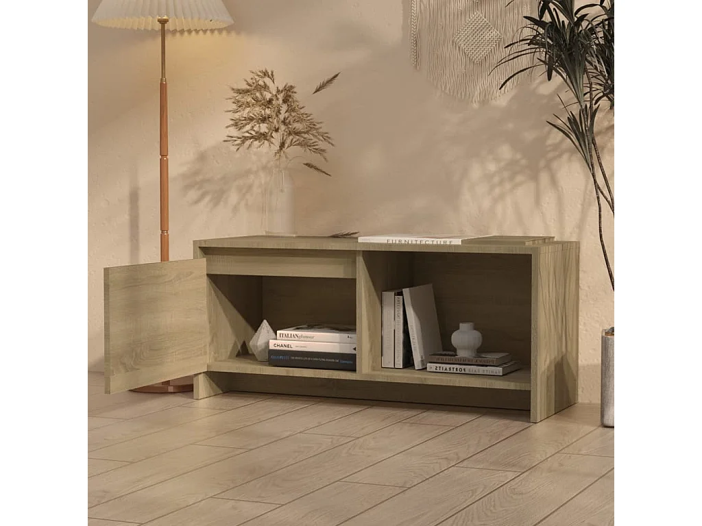 TV-meubel Sonoma eiken 90x35x40 cm Spaanplaat