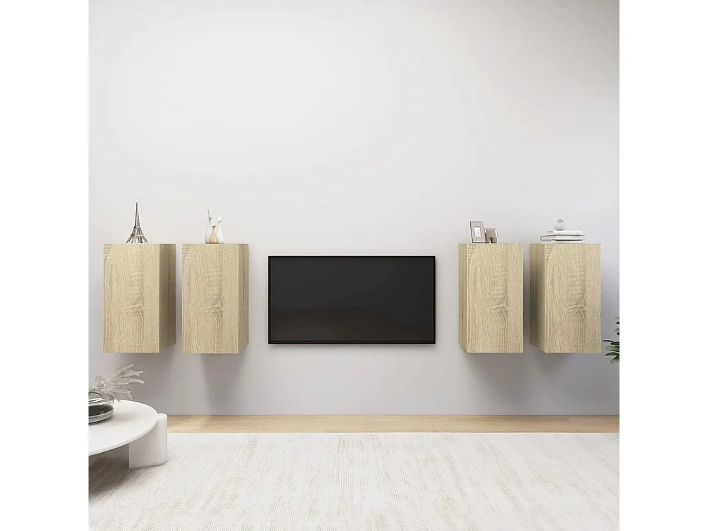 Meubles TV 4 pcs Chêne sonoma 30,5x30x60 cm Aggloméré