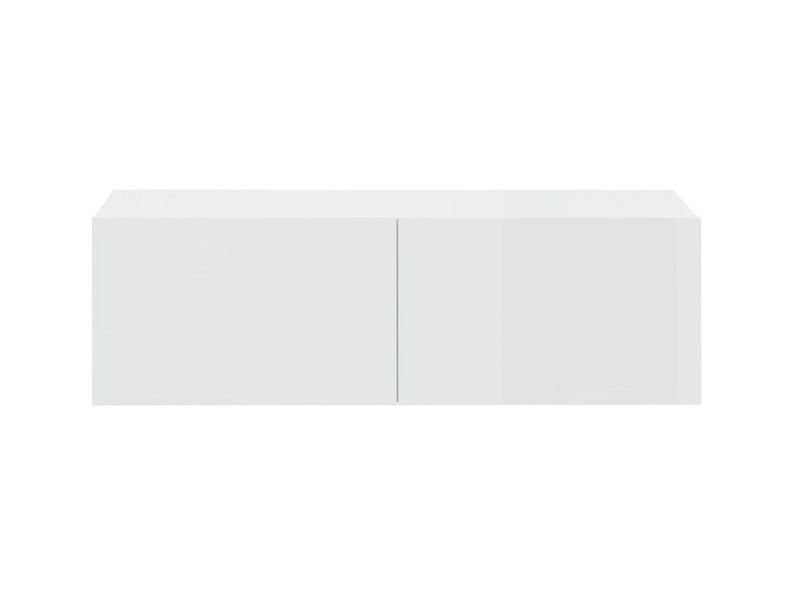 Meubles TV muraux 4 pcs Blanc brillant 100x30x30 cm
