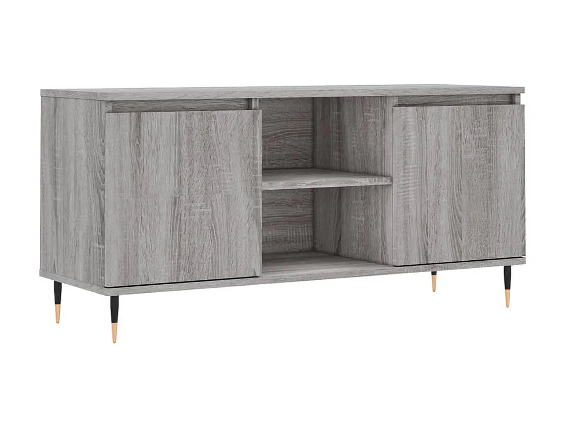 Meuble TV sonoma gris 104x35x50 cm bois d'ingénierie