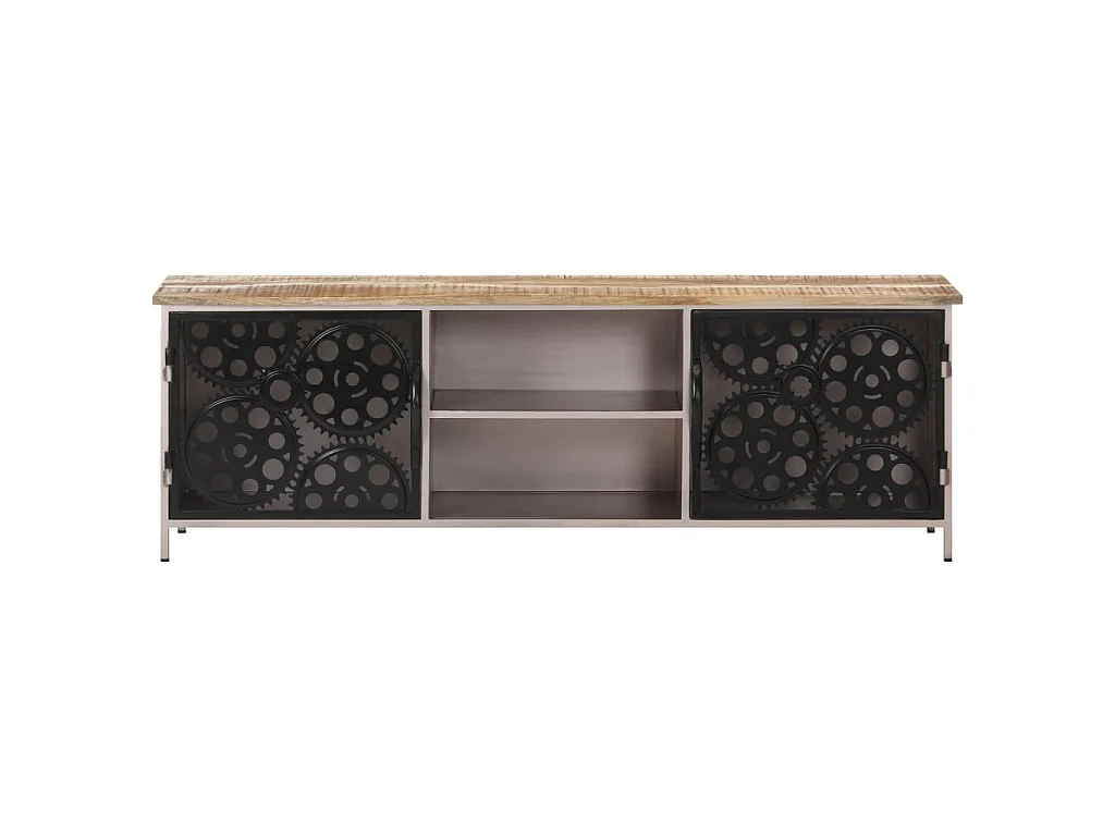 Meuble TV 120x30x40 cm Bois de manguier brut