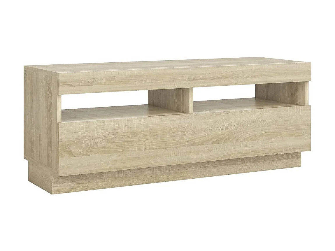 Mobile TV con luci LED rovere sonoma 100x35x40 cm