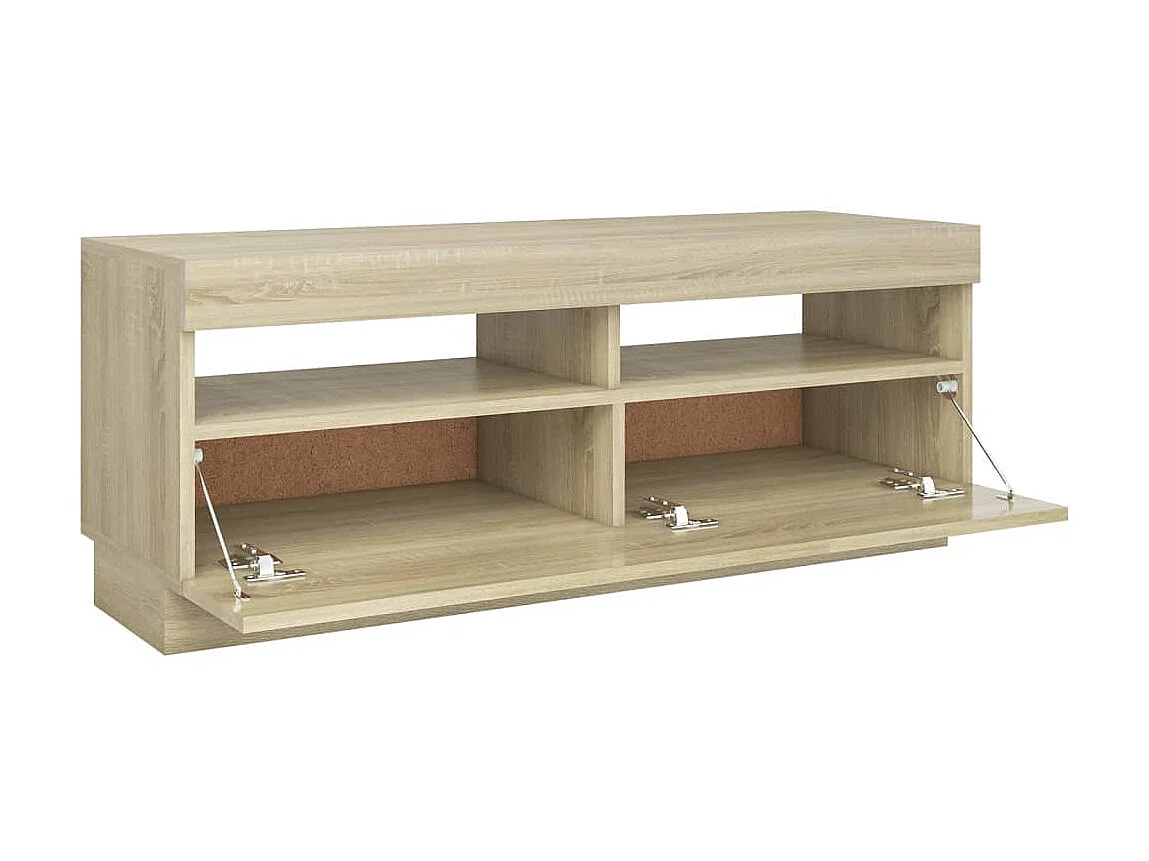 Mobile TV con luci LED rovere sonoma 100x35x40 cm