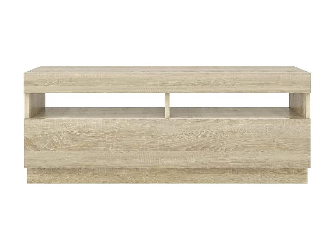 Mobile TV con luci LED rovere sonoma 100x35x40 cm