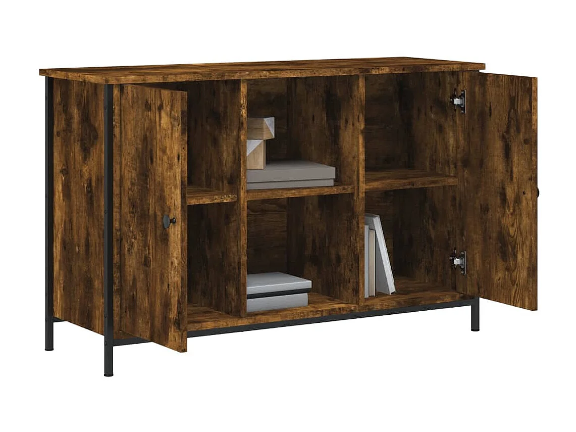 Mobile TV rovere affumicato 100x35x65 cm in derivati del legno