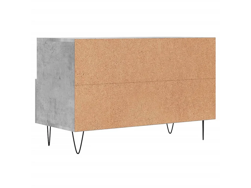 Meuble TV Gris béton 80x36x50 cm Bois d'ingénierie