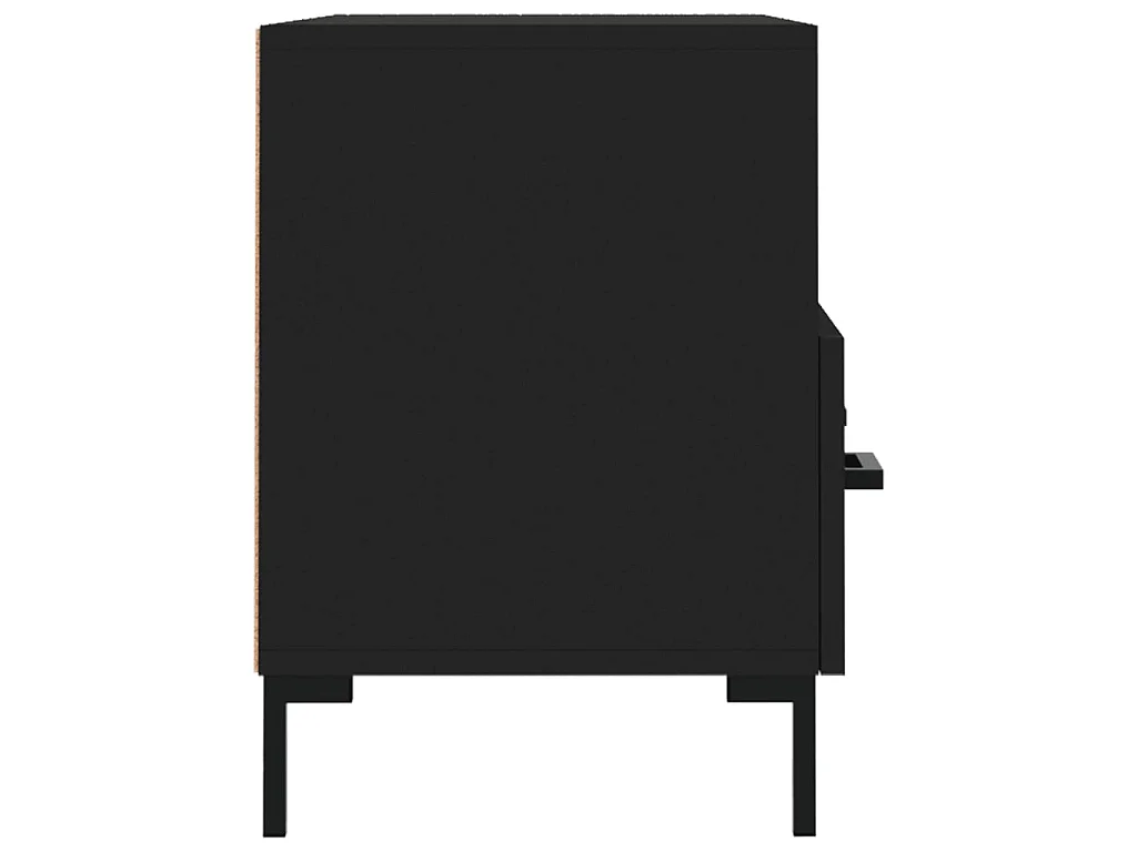 Mueble TV negro 80x36x50 cm Madera contrachapada