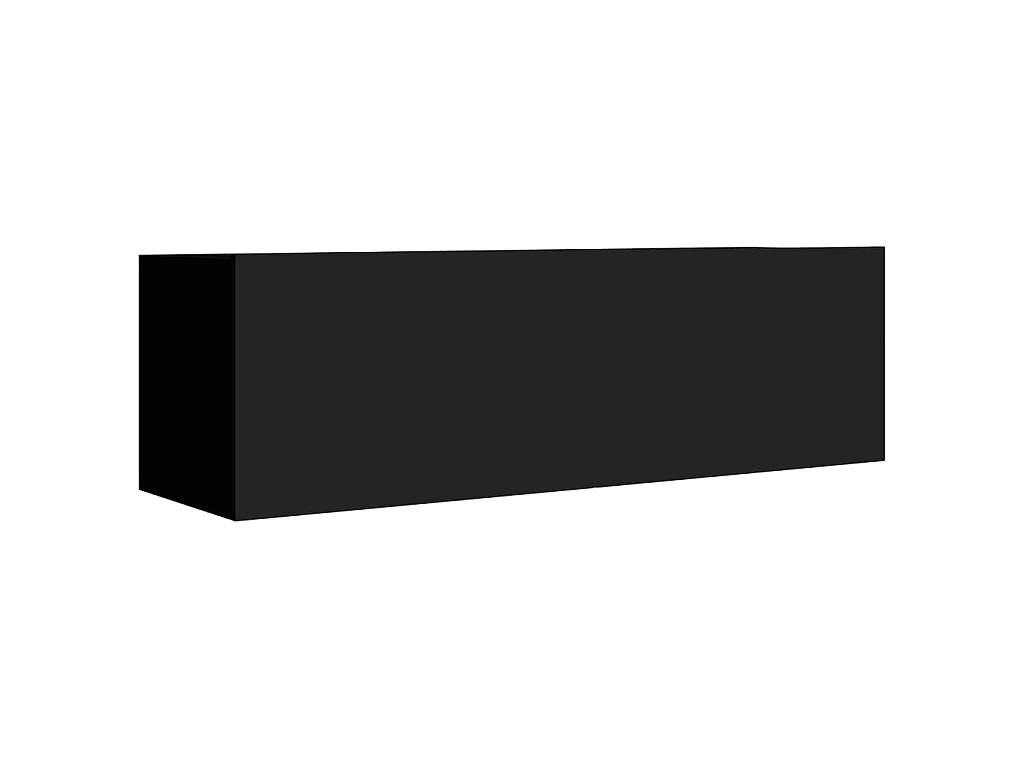 Meubles TV 4 pcs Noir 100x30x30 cm Aggloméré