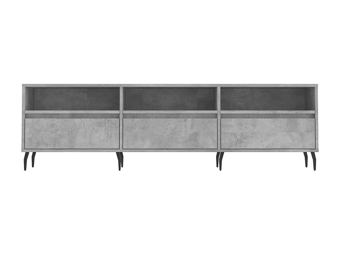 Mobile TV grigio cemento 150x30x44,5 cm in derivati del legno