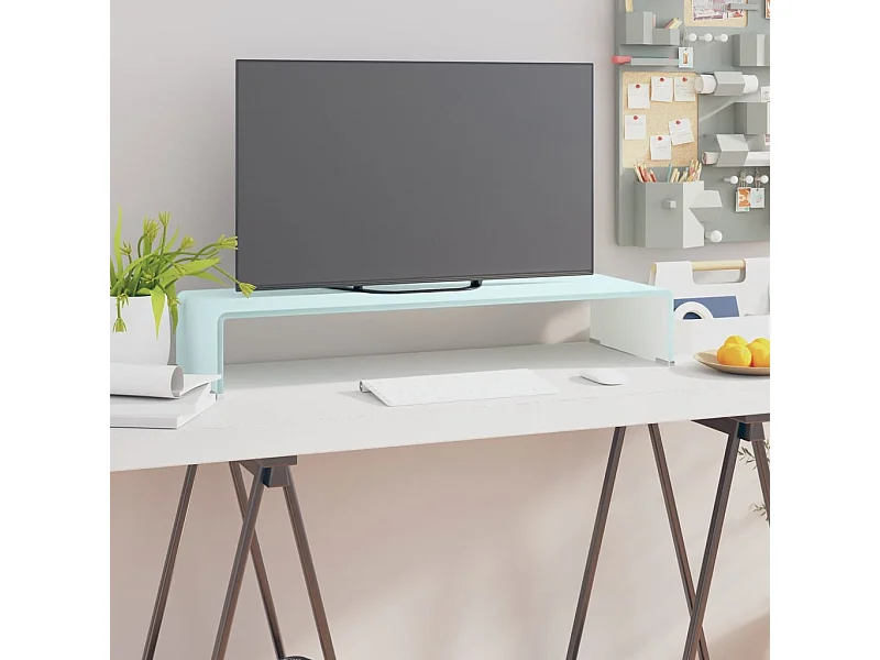 Mobile TV/Supporto per monitor 80x30x13 cm vetro verde