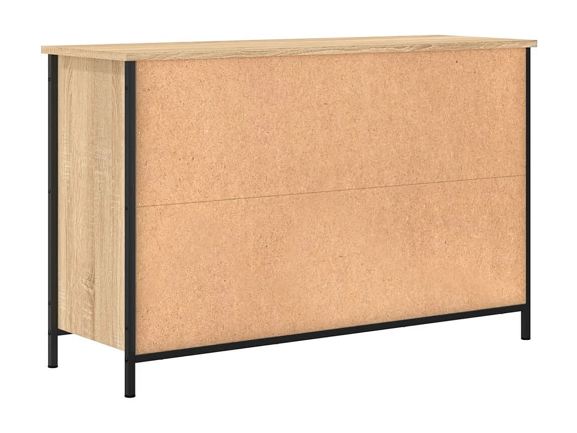 Meuble TV chêne sonoma 100x35x65 cm bois d'ingénierie