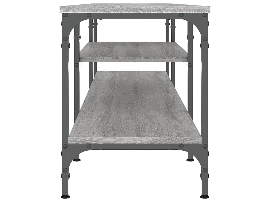 Mobile TV Sonoma grigio 201x35x45 cm in derivati del legno e ferro