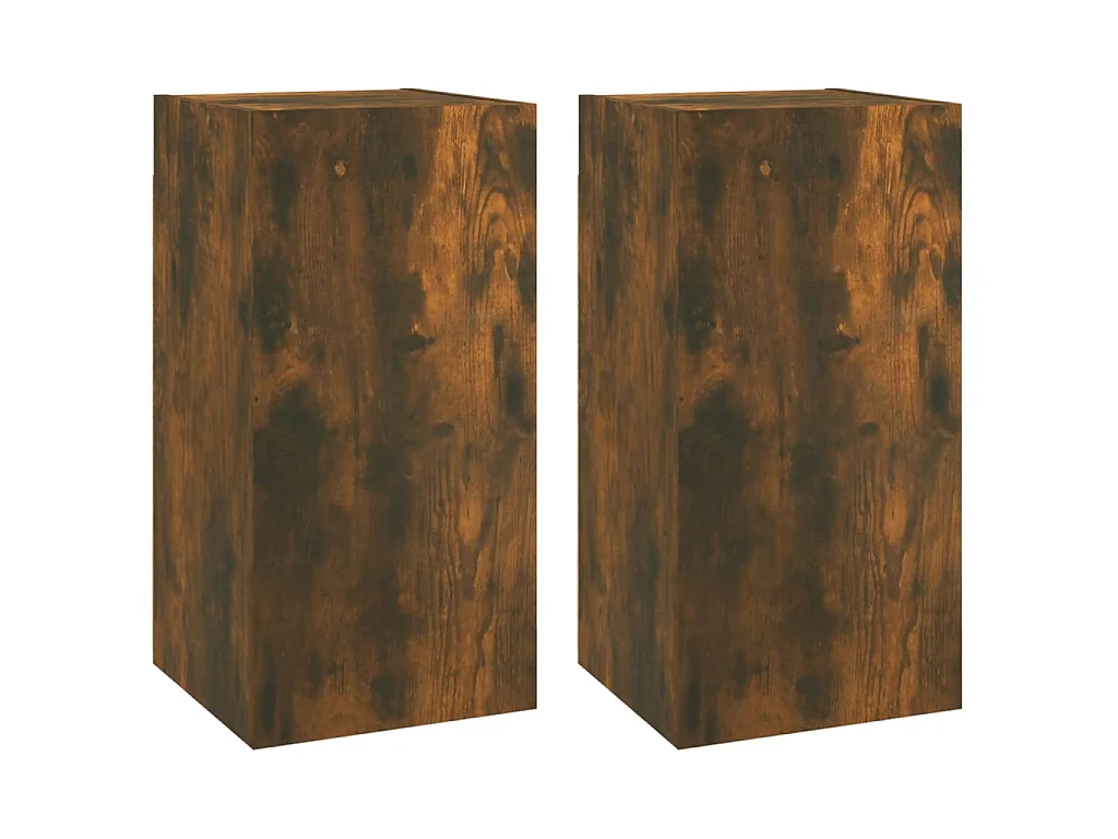 4-delige tv-standaardset gerookt eiken bewerkt hout