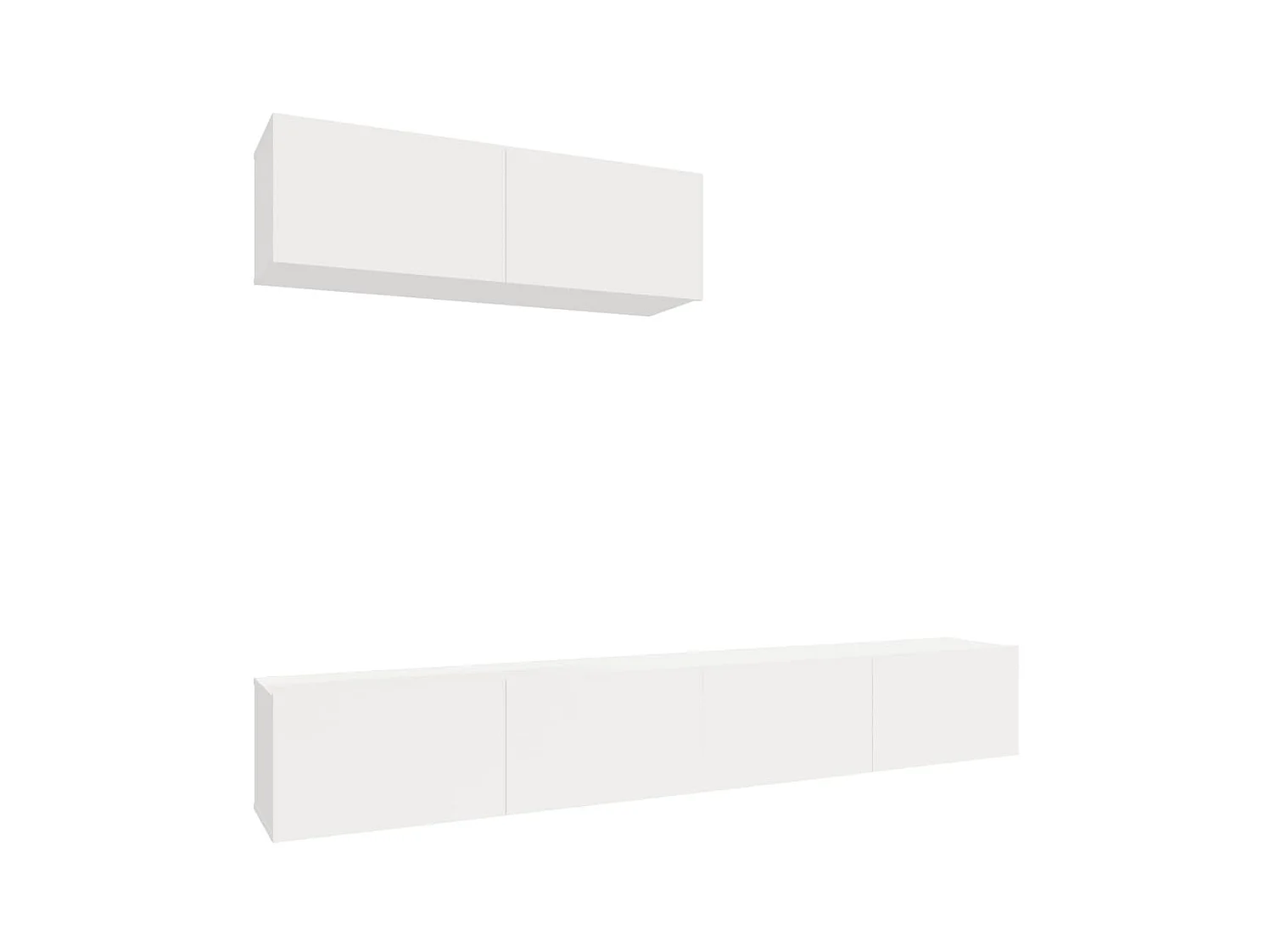 Ensemble de meubles TV 3 pcs Blanc brillant Bois d'ingénierie