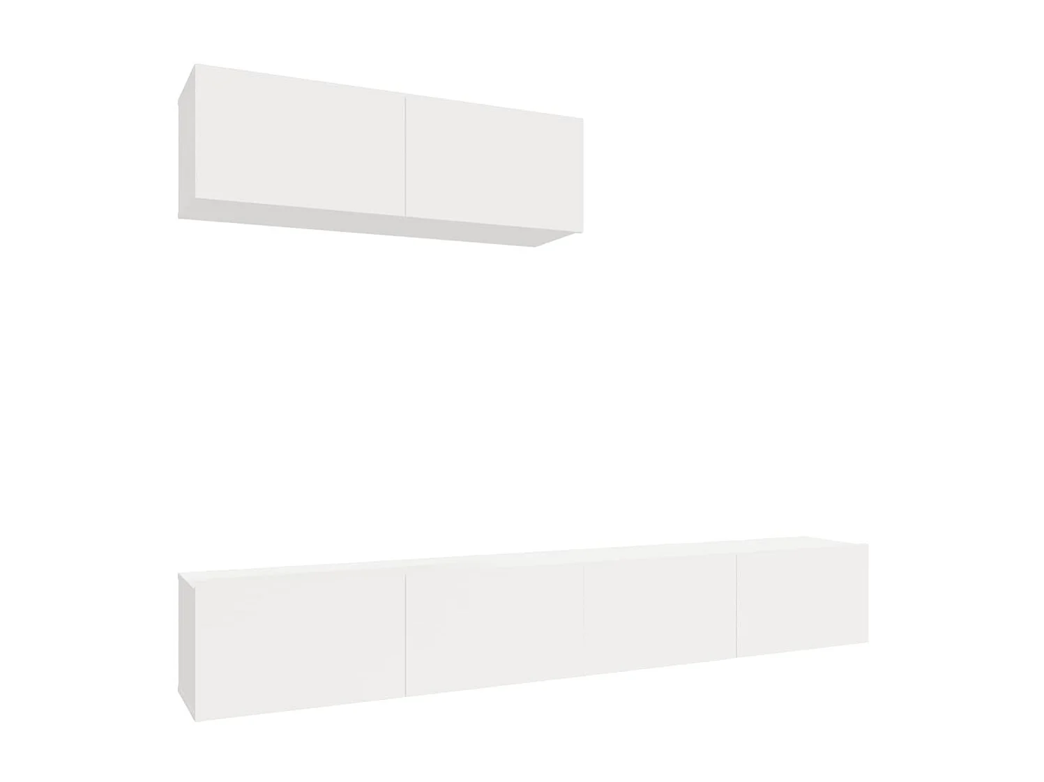 Ensemble de meubles TV 3 pcs Blanc brillant Bois d'ingénierie